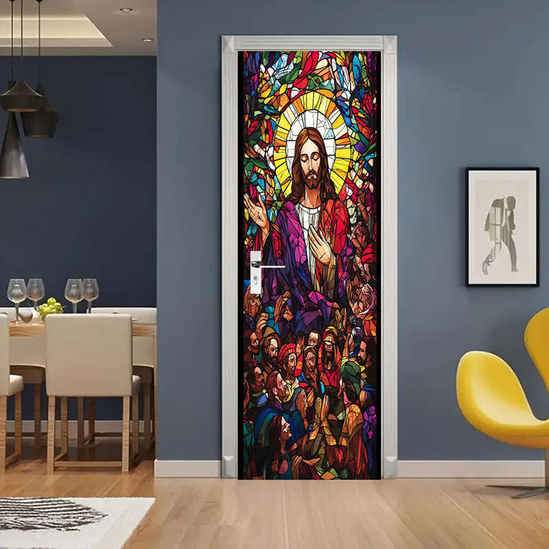 1pc 95.0x214.88cm Jesus Christian Themed Stickers