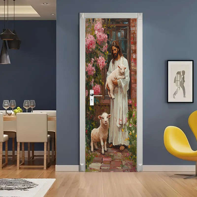 1pc 95.0x214.88cm Jesus Christian Themed Stickers