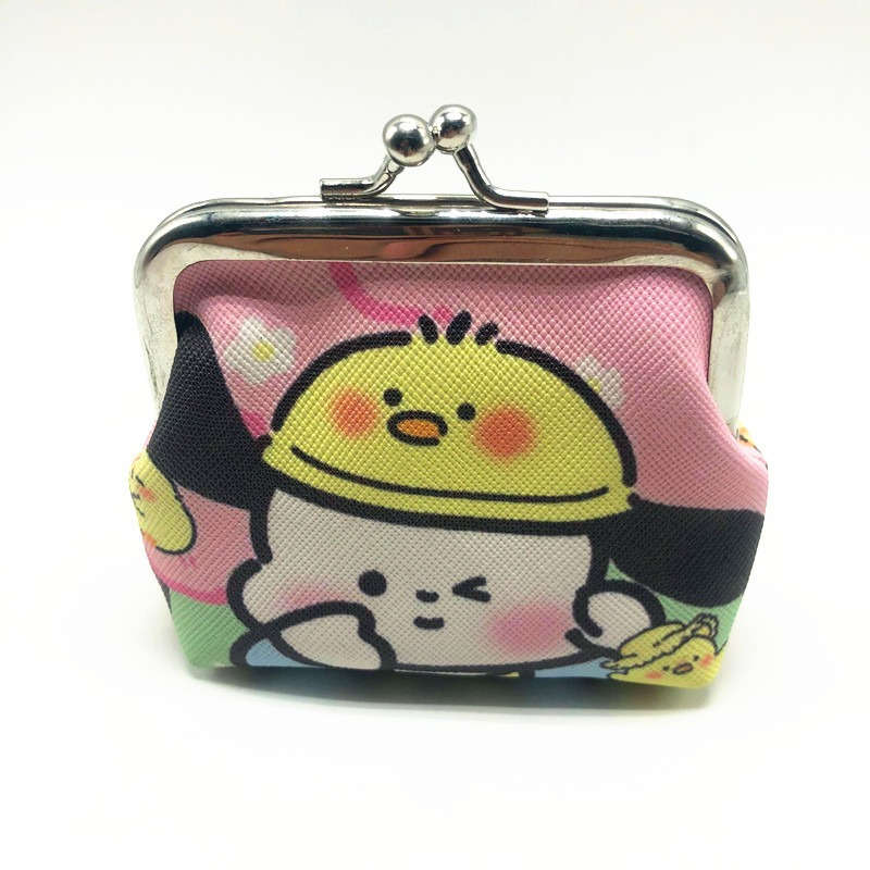 1pc For Hello Kitty Cartoon Coin Pouch Mini Clutch Kiss-Lock Purse Kawaii Storage Bag Wallet