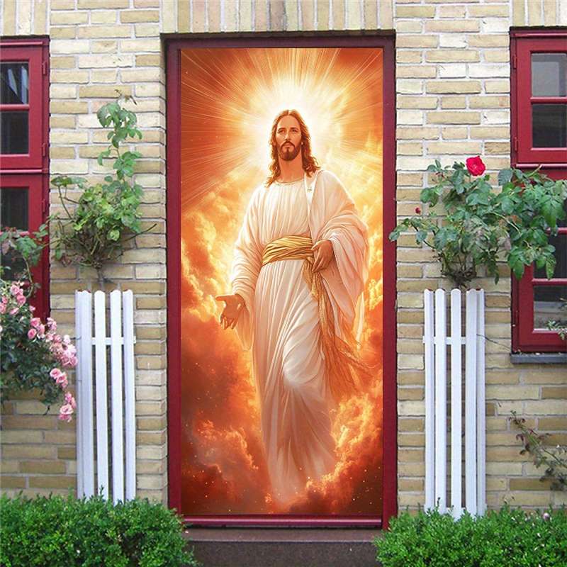 1pc 95.0x214.88cm Jesus Christian Themed Stickers