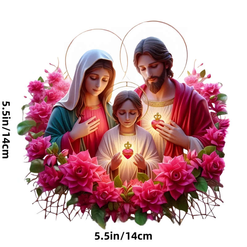 1pc 13.97cm x 13.97cm Jesus Christian Themed Stickers