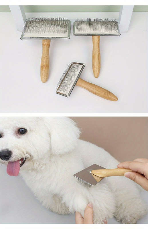 1pc Wooden 8.8cm Pet Comb