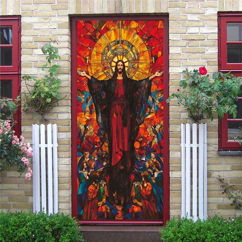 1pc 95.0x209.8cm Jesus Christian Themed Stickers