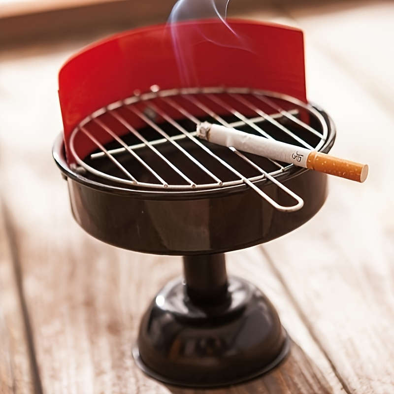 1pc A Creative Barbecue Grill-Shaped Ashtray Suitable for Home Office And Outdoor Use.