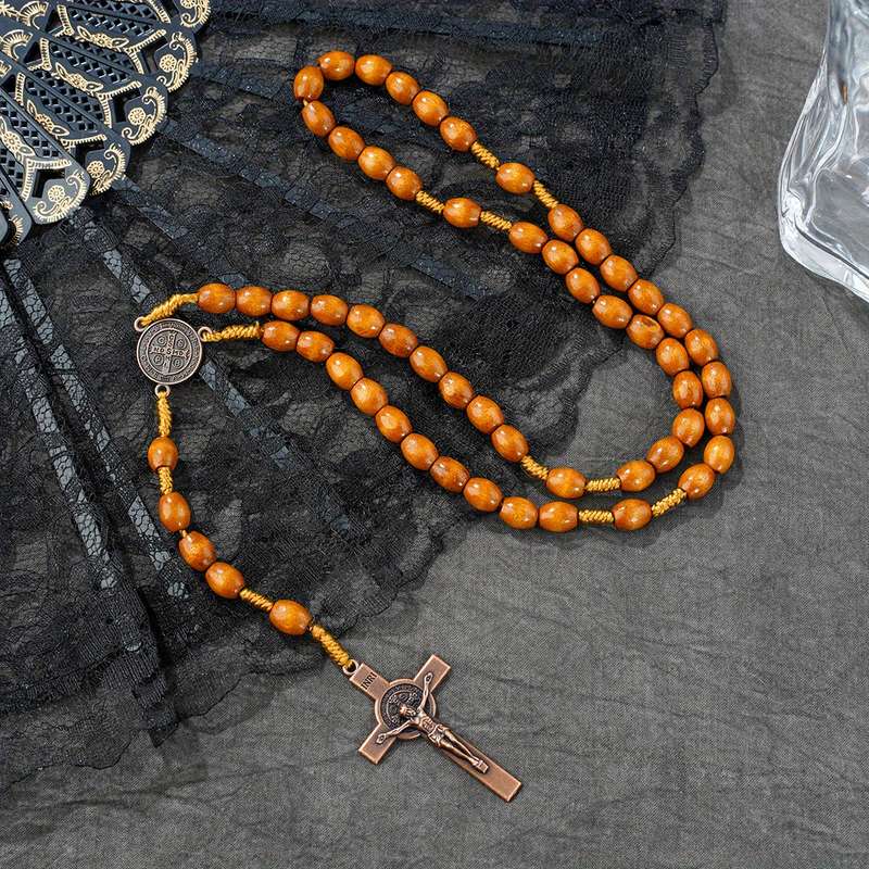 1 Piece Dark Coffee Color Jesus Theme Pendant