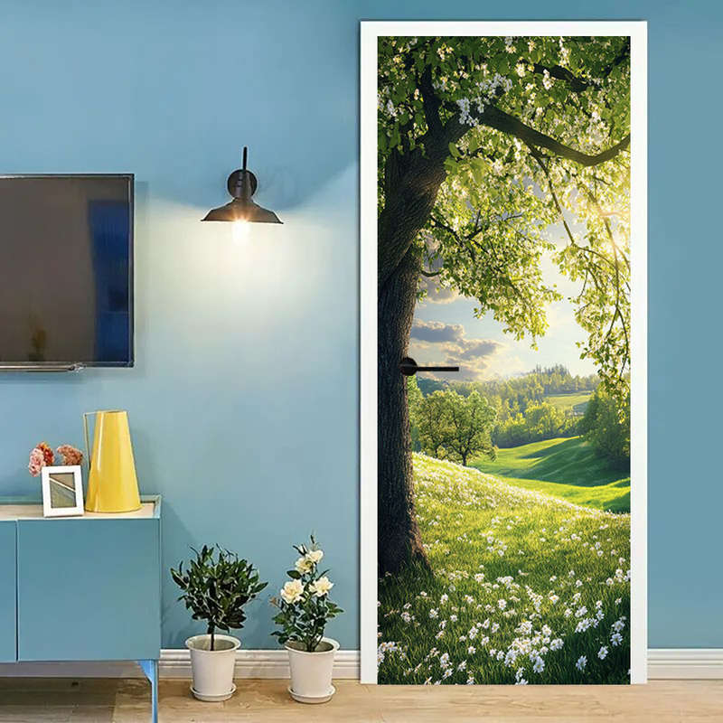 1Pc 95.0x214.88cm Door Window Sticker