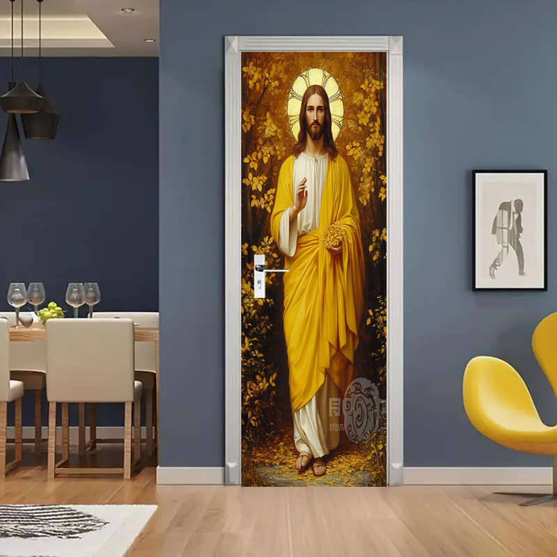 1pc 95.0x214.88cm Jesus Christian Themed Stickers