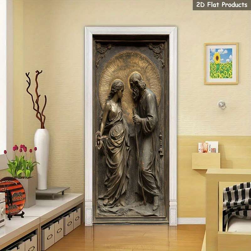 1pc 95.0x214.88cm Jesus Christian Themed Stickers