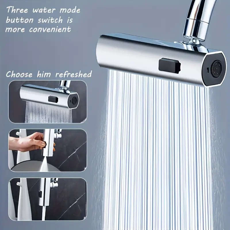 1pc Universal Multifunctional Faucet Adapter Versatile Design for Bathroom Washbasin Sink Durable