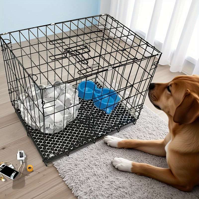 1pc Black 50*35cm-Foot Mat+Tray Pet Cage