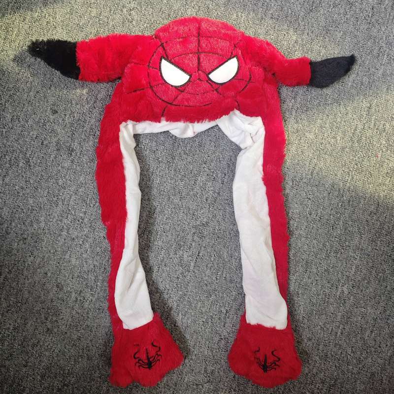1pc Spiderman-Themed Plush Hats with Ears Perfect for Festival Costumes Or As a Birthday Present.