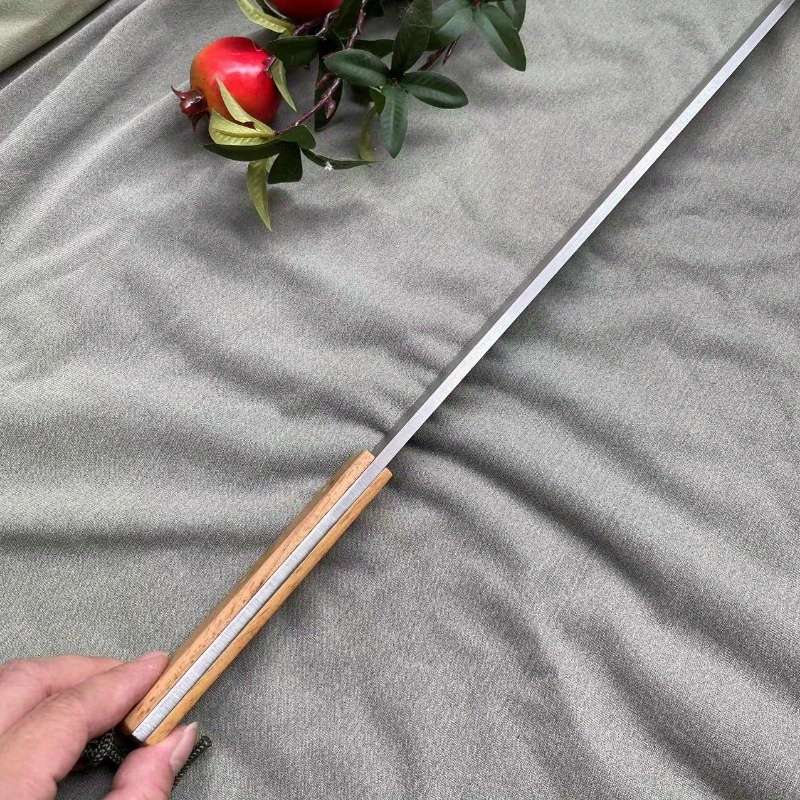 1pc Carbon Steel Quenched with Solid Wood Handle and Leather Cover Ideal for Survey