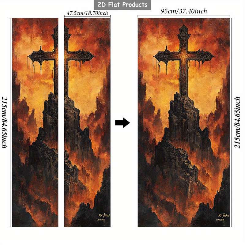 1pc 95.0x214.88cm Jesus Christian Themed Stickers