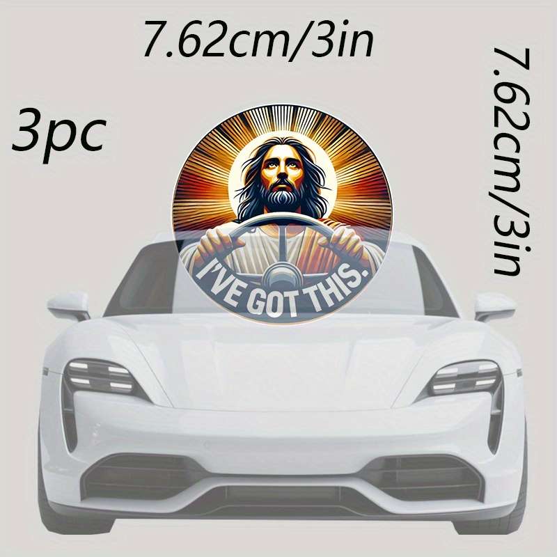 3pcs Jesus Christian Themed Stickers