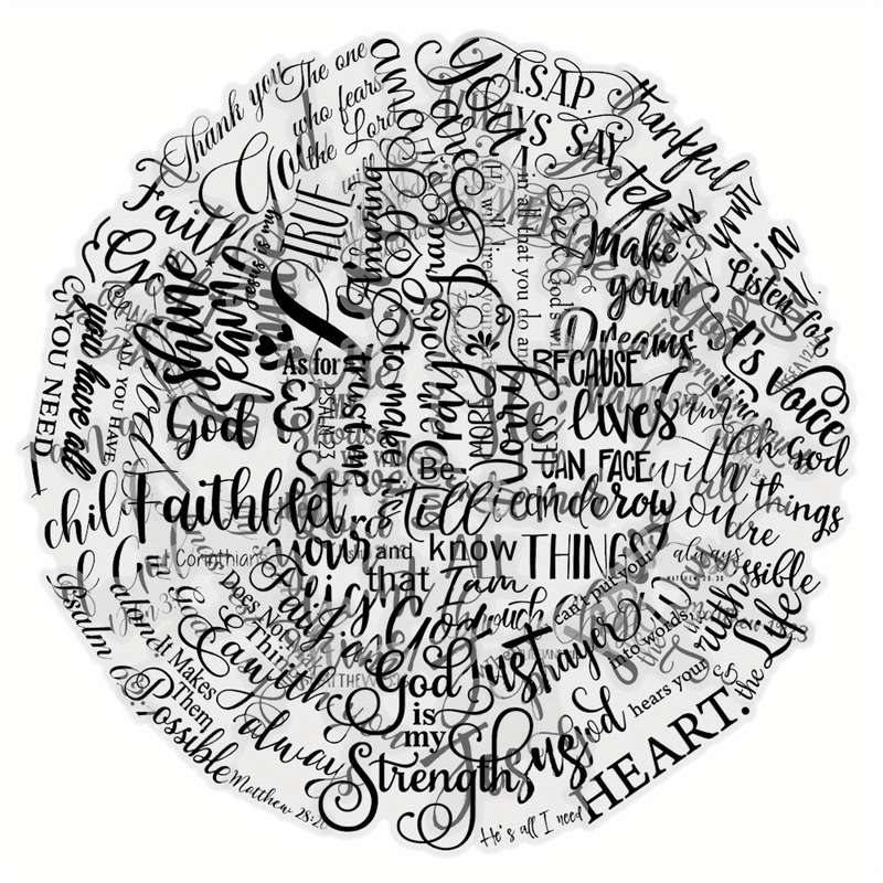 1pc saying Jesus Christian Themed Stickers
