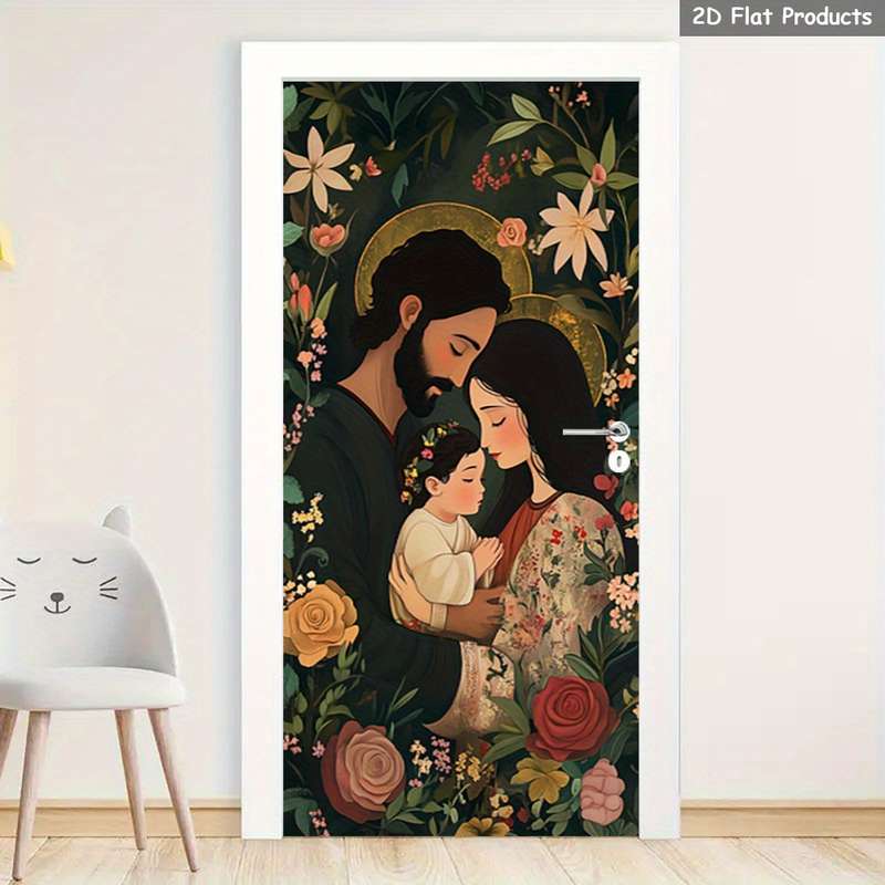 1pc 95.0x209.8cm Jesus Christian Themed Stickers