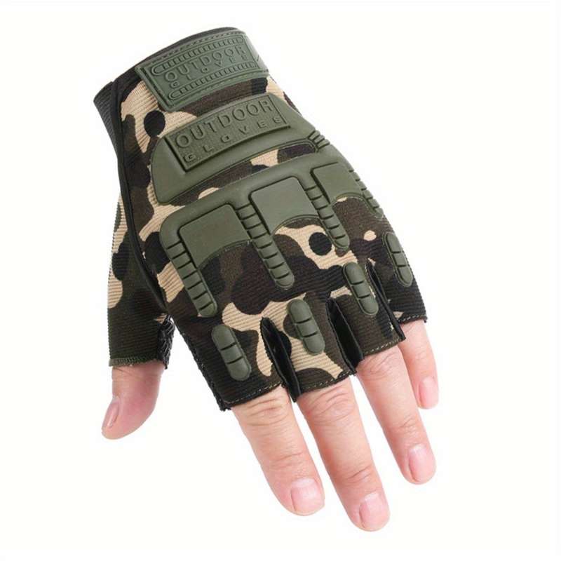 1 Pair Black Outdoor Sports Gloves