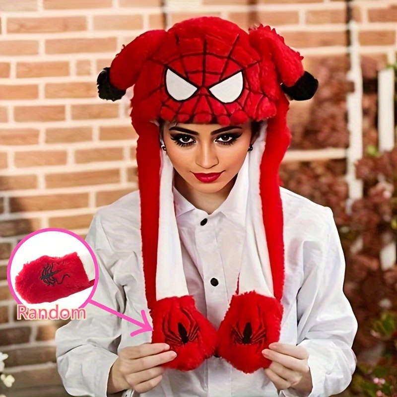 1pc Spiderman-Themed Plush Hats with Ears Perfect for Festival Costumes Or As a Birthday Present.