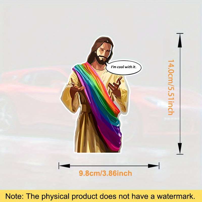 2 Pieces Jesus Christian Themed Stickers