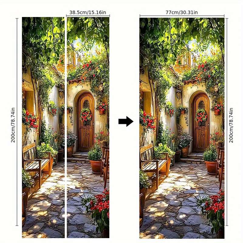 1Pc 77x200cm Door Window Sticker