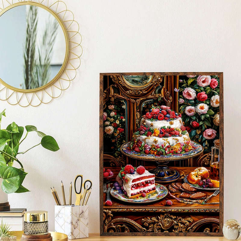 1000pcs Jigsaw Puzzle Still Life Desserts Fruits Large Paper Puzzle for Adults