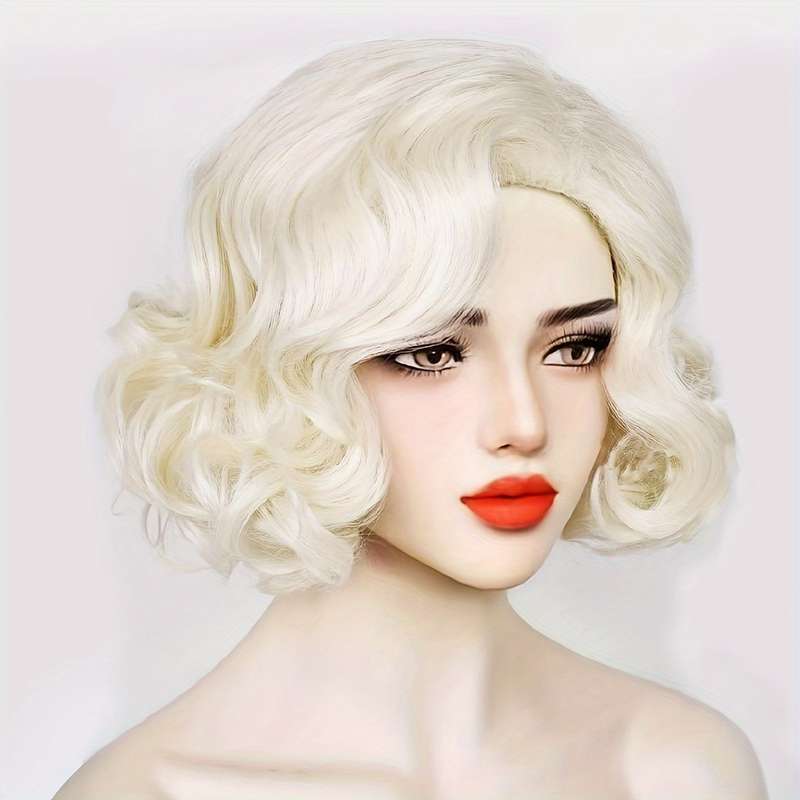 1Pc Blonde 25.4cm Fashion Design Wig