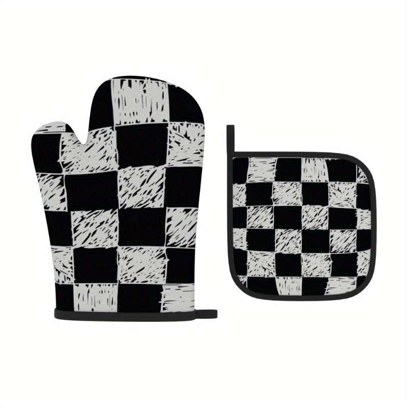 2pcs 26.92x17.02 cm Heat Resistant Oven Mitts And Potholders