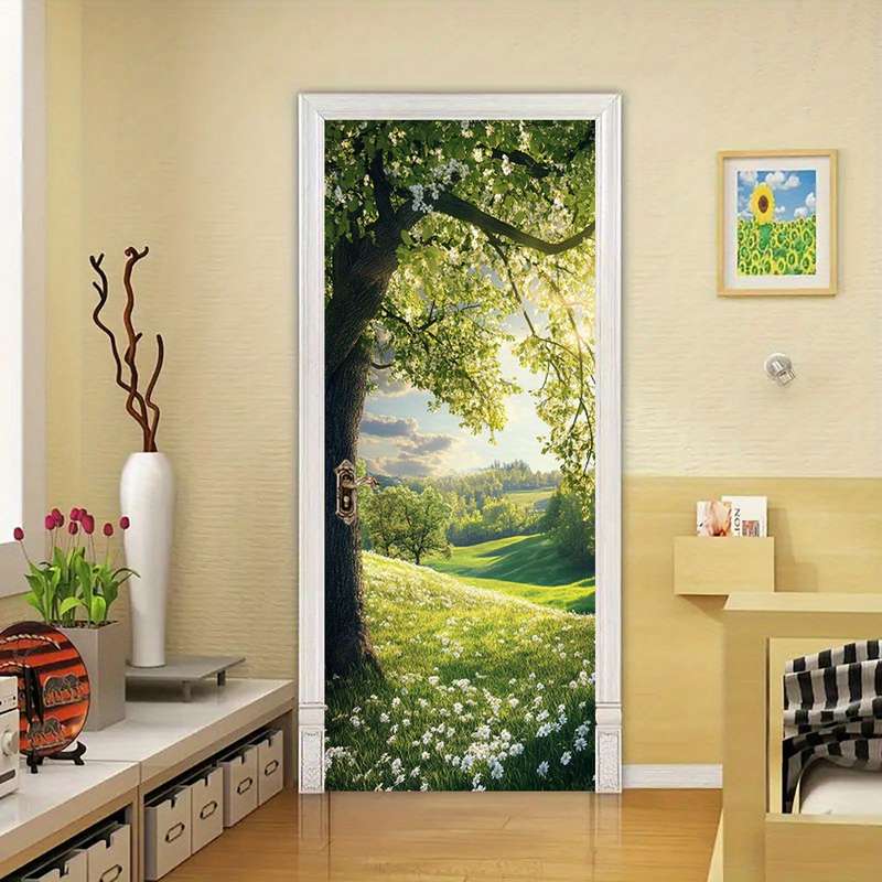 1Pc 95.0x214.88cm Door Window Sticker