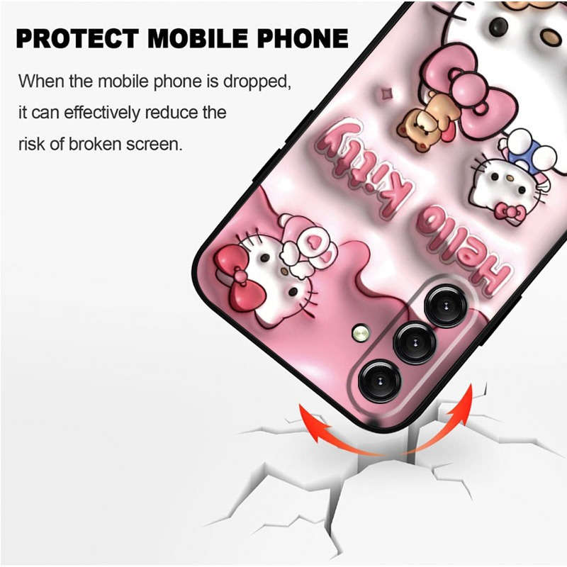 1pc Black For Samsung Galaxy A55 5G Phone Cases