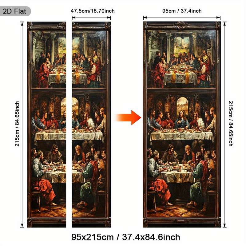 1pc 30.3x78.7 inches   77x200 cm   Jesus Christian Themed Stickers