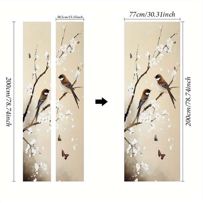 1Pc 95.0x209.8cm Door Window Sticker