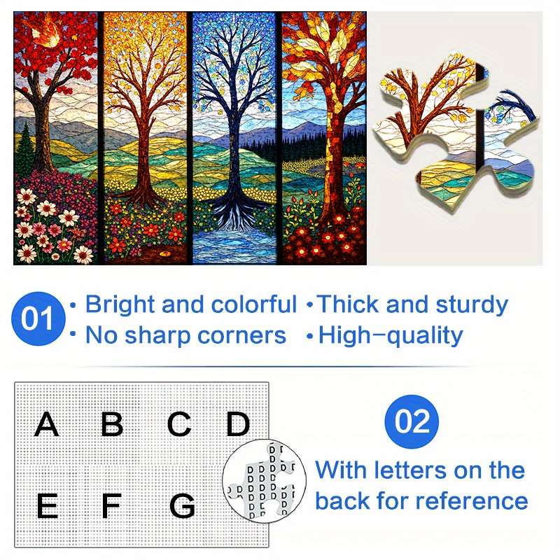 1000pcs Vibrant Four Seasons Jigsaw Puzzle Large Colorful Paper Puzzle for Adults