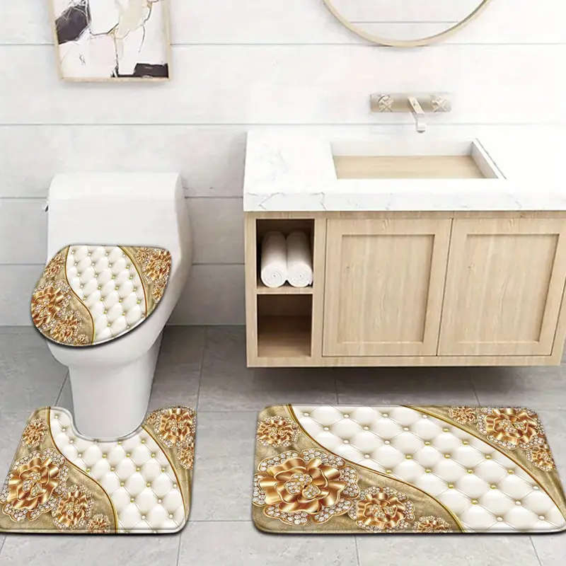 3-Piece Nordic Style Bathroom Mat Set
