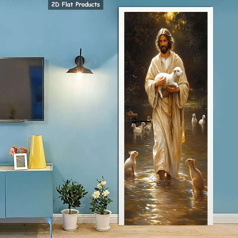 1pc 95.0x214.88cm Jesus Christian Themed Stickers
