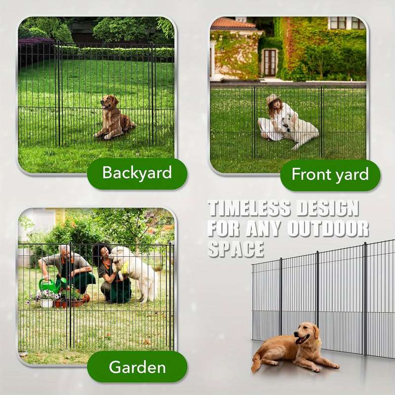 1pc Black size 73.66cm L x 81.28cmH (10 Panels)Pet Cage