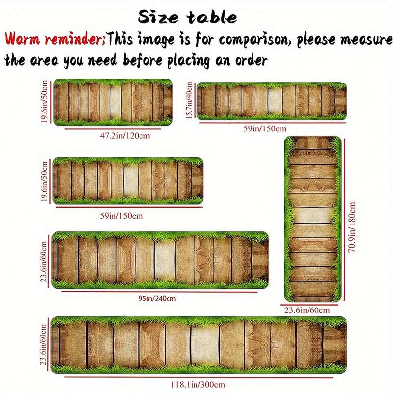 1Pc 15.7x59inch 40x150cm Floor Mat