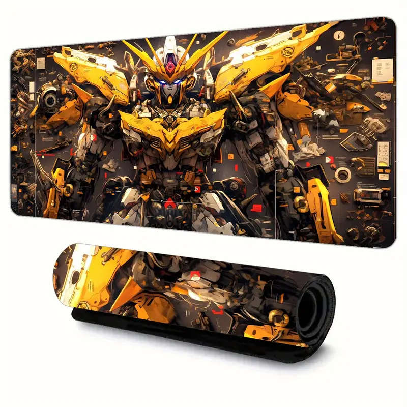 1pc 30x80cm Mouse Pad Durable Natural Rubber Non-Slip Surface Sewn Edges