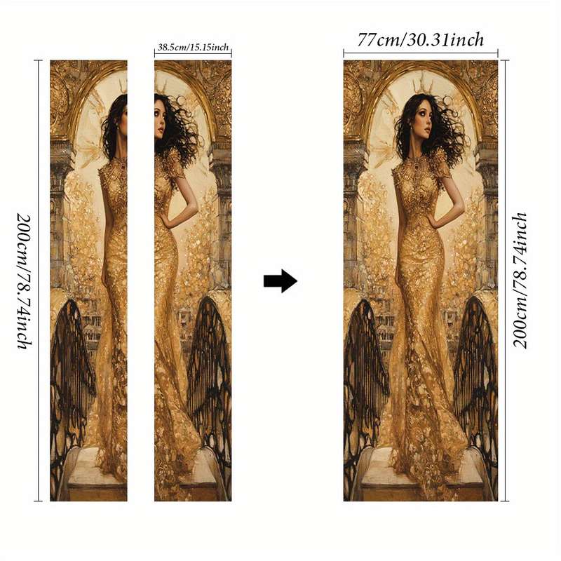 1Pc 76.96x199.9cm Door Window Sticker