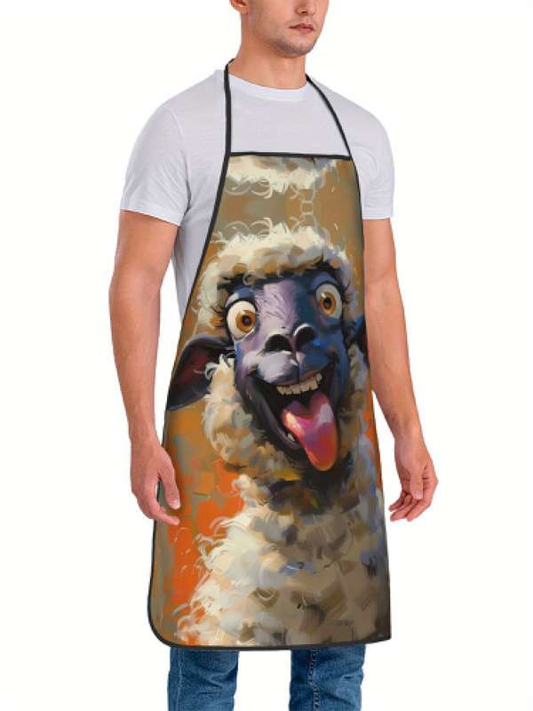 1pc Farm Animals Cows Donkeys Sheep Apron Chef Male Female Patterned
