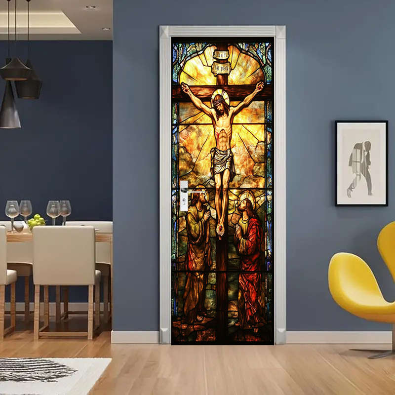 1pc 95.0x214.88cm Jesus Christian Themed Stickers