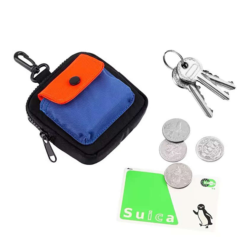 1pc Multi-Functional Outdoor Key and Coin Organizer Pouch with Headphone and Card Holder Durable N