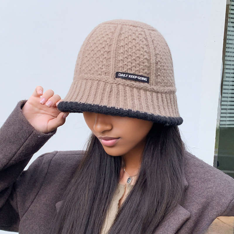 1pc Hat Women Autumn and Winter Seasonal Warm Bucket Fisherman Hat Showing Small Face Covering Face