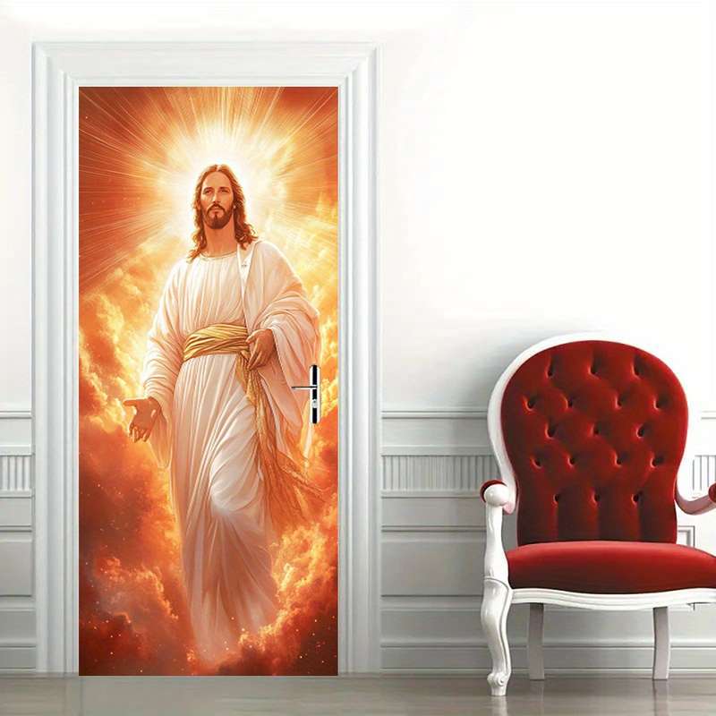 1pc 95.0x214.88cm Jesus Christian Themed Stickers
