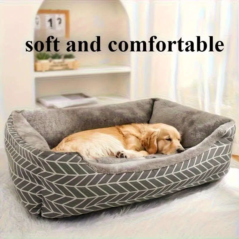 Winter Warm Plush Polyester Dog Bed