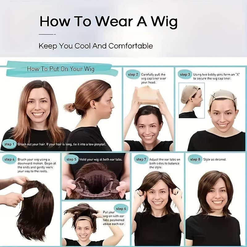 1Pc 1B 10.16cm Fashion Design Wig