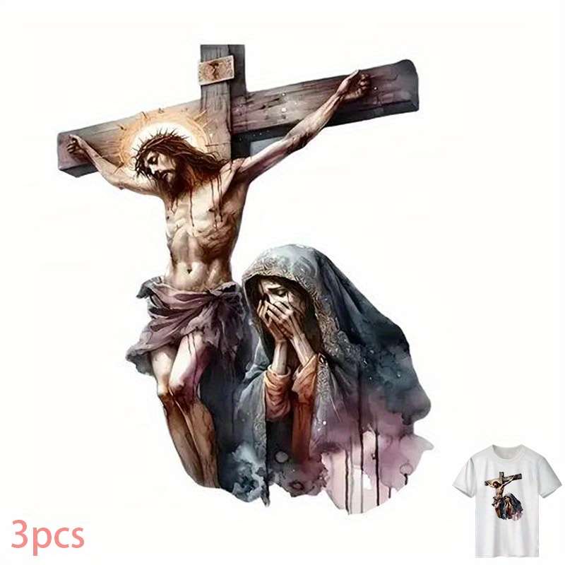3pcs Jesus Christian Themed Stickers