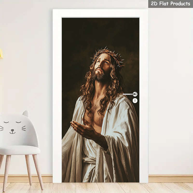 1pc 95.0x214.88cm Jesus Christian Themed Stickers