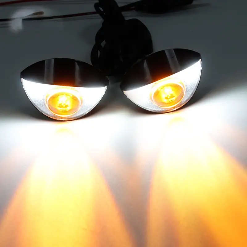 2pcs 12V White Yellow Mini Driving Light LED Eagle Eye Lights with Controller Daytime Running Light