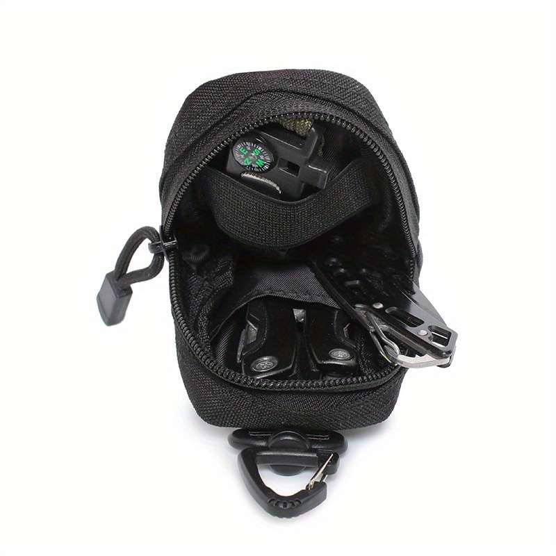 1pc Tactical Waist Pack Polyester EDC Utility Pouch Running Fanny Pack with Card Holder Earphone
