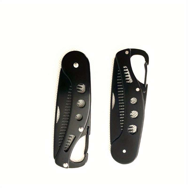 1pc Stainless Steel Folding Beard Comb and Knife Set Durable Pocket-Sized Men'S Groomi